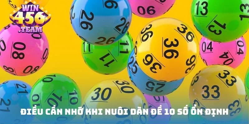 Điều cần nhớ khi nuôi dàn đề 10 số ổn định